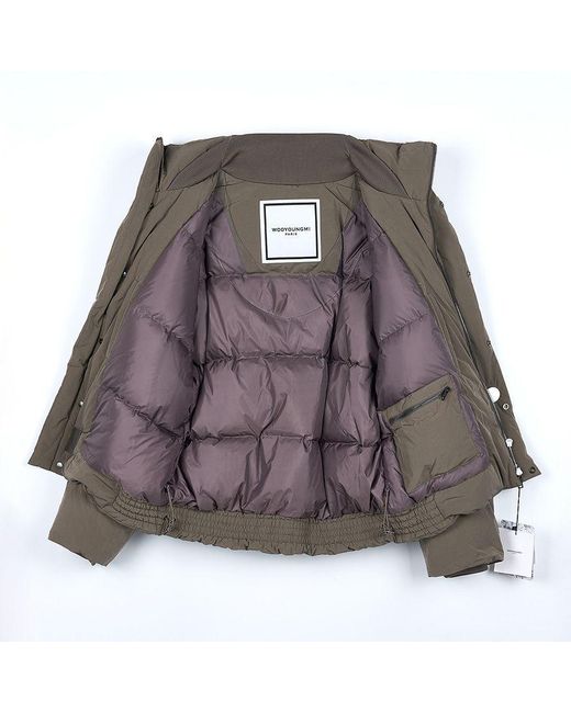 Wooyoungmi Brown Stand-Up Collar Down Jacket for men