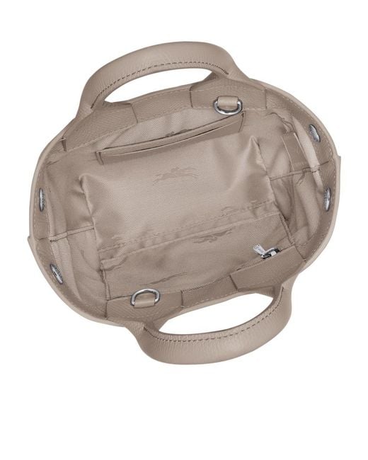 Longchamp Gray Le Roseau Xs Top Handle Bag