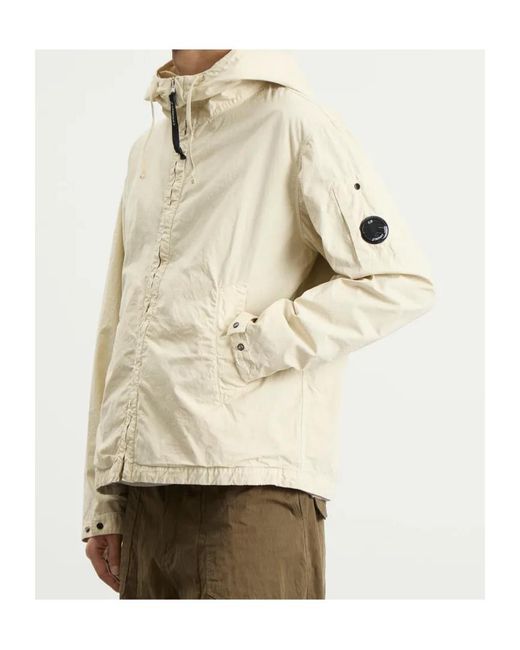 C P Company Natural Lens High Neck Hooded Jacket for men
