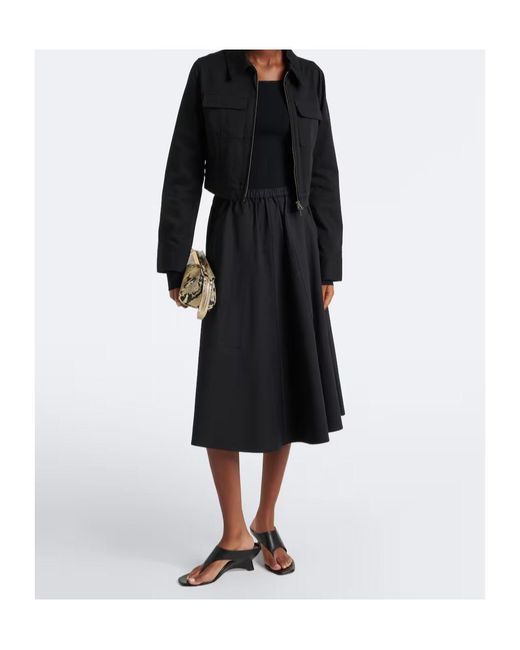 Vince Black Cropped Cotton Jacket