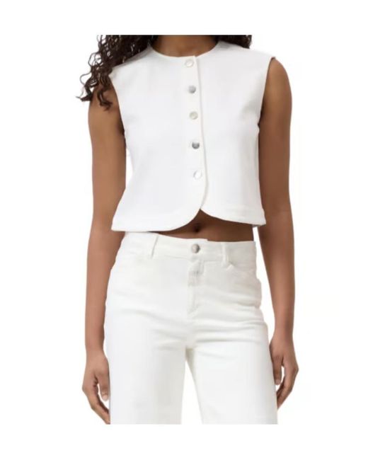 Closed Blue Buttoned Vest