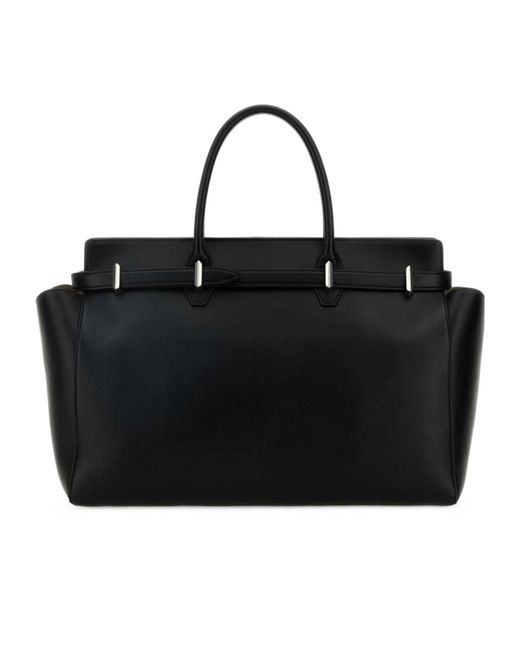 Jimmy Choo Black Diamond Belted M Top Handle Bag