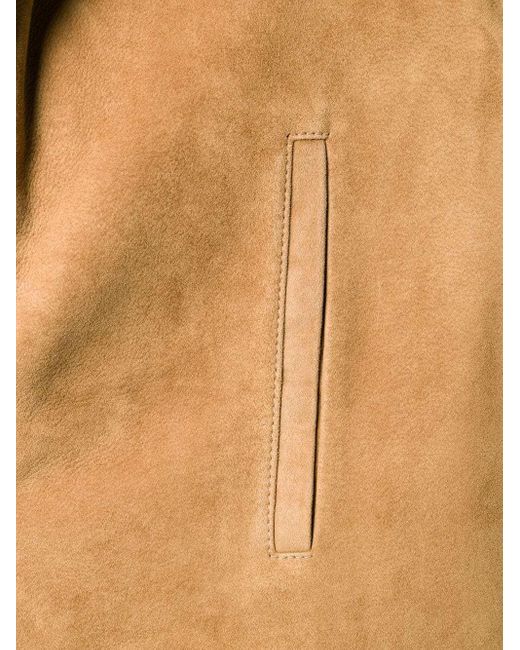 Saint Laurent Natural Fur Zipper Coat for men