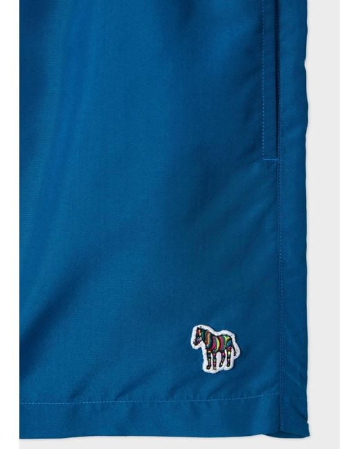 Paul Smith Blue Zebra Drawstring Beachwear for men