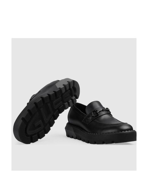 Gucci Black Horsebit Loafers for men