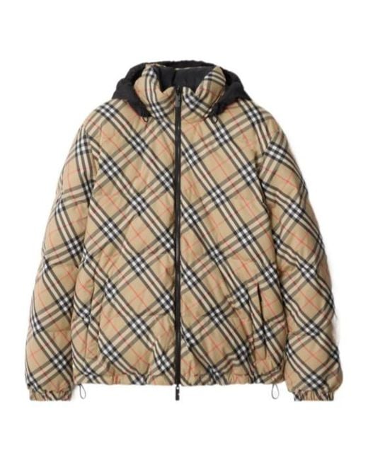 Burberry Brown Down Reversible Puffer Jacket for men