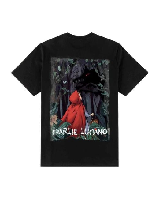 CHARLIE LUCIANO Black Short Sleeve T-Shirt for men
