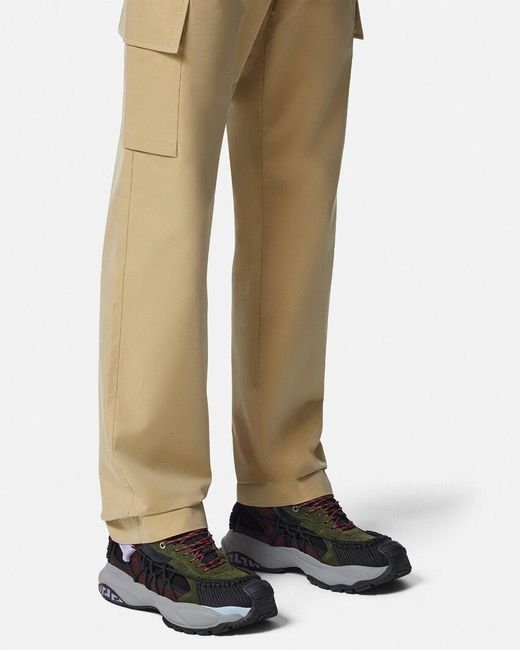 Versace Black Mercury Lace-Up Sneakers for men
