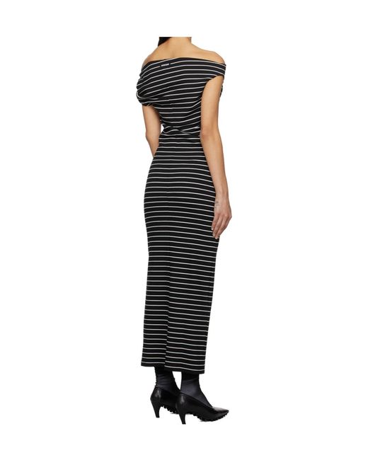 MSGM Black Viscose Dress