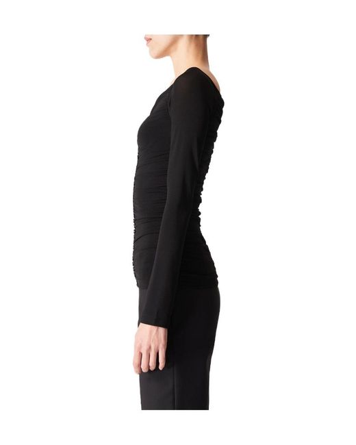 Givenchy Black Ruched Long-Sleeved Top