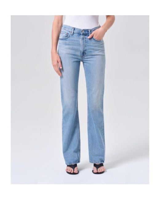Agolde Blue Leena Flared Jeans