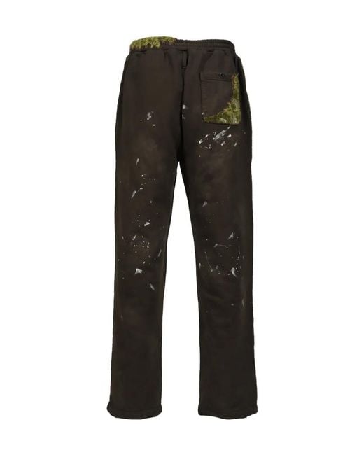 Doublet Black Moss Grown Embroidered Sweatpants for men