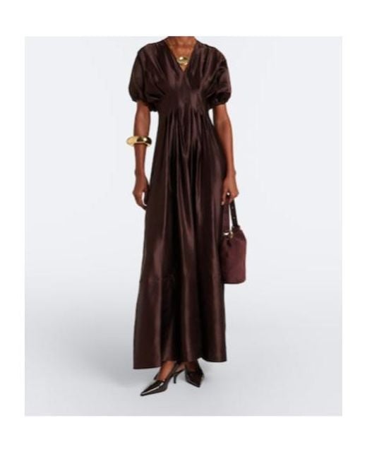 Joseph Black Nova Pleated Linen And Silk Maxi Dress