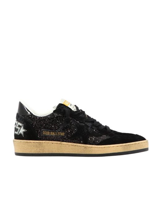 Golden Goose Deluxe Brand Black Ball Star Lace-Up Sneakers