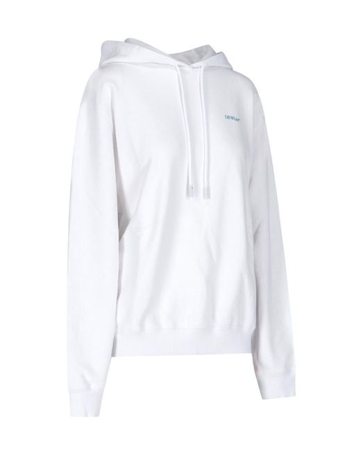 Off-White c/o Virgil Abloh White Arrow Printed Drawstring Hoodie