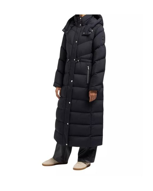 Moose Knuckles Black Belle Long Puffer Coat