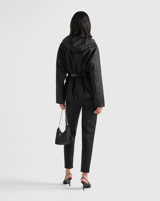 Prada Black Re-Nylon Hooded Jacket