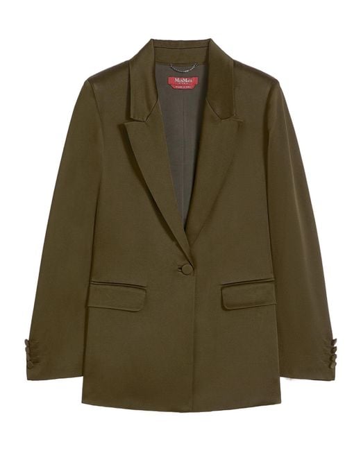 Max Mara Green Studio Elegante Single-Breasted Blazer