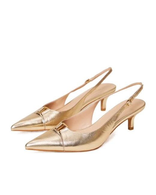 Twinset Natural Pointed Toe Slingback Pumps