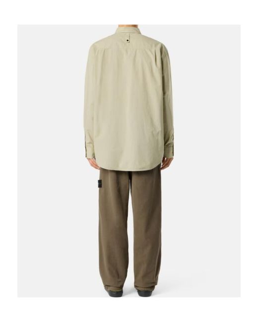 Stone Island Green Loose-Fit Chino Trousers With Snap Pockets for men