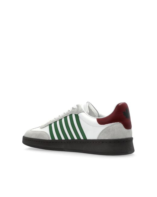 DSquared² Green Lace-Up Low-Top Sneakers for men