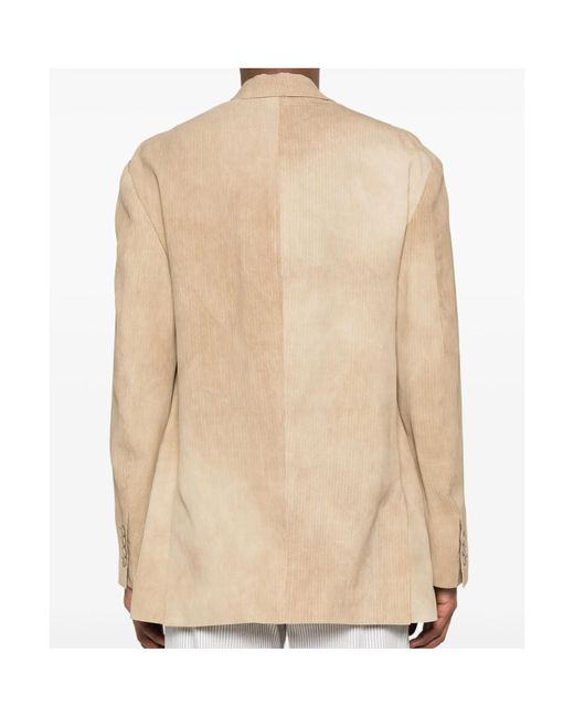 Emporio Armani Natural Ribbed Blazer for men