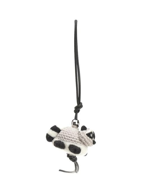 Loewe White Wool Racoon Charm