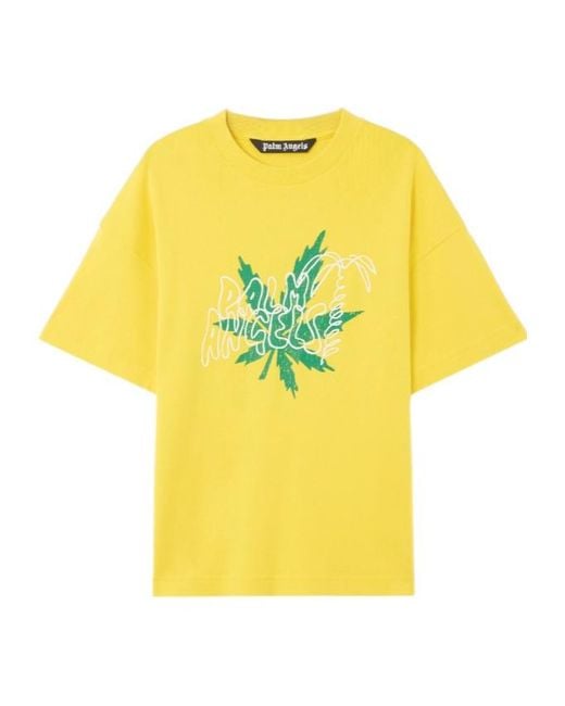 Palm Angels Yellow T-Shirts for men