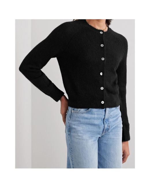 Doen Black Long-Sleeved Cardigan