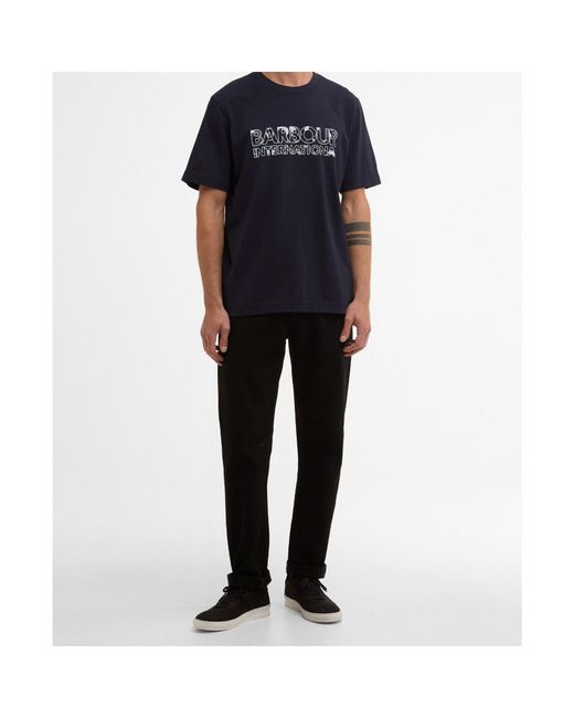 Barbour Blue Printed T-Shirt for men