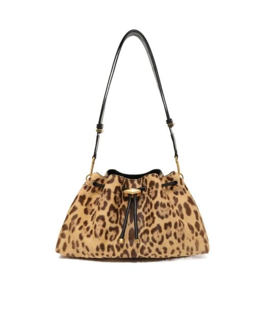 Jimmy Choo Metallic Cinch Medium Shoulder Bag