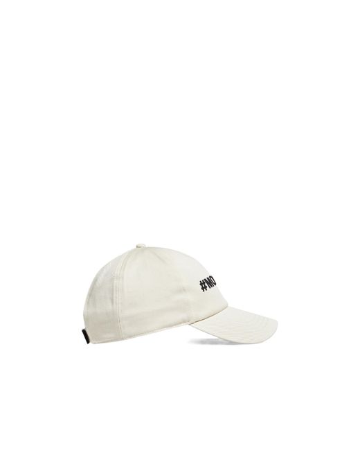 Moncler White Grenoble Gabardine Baseball Cap