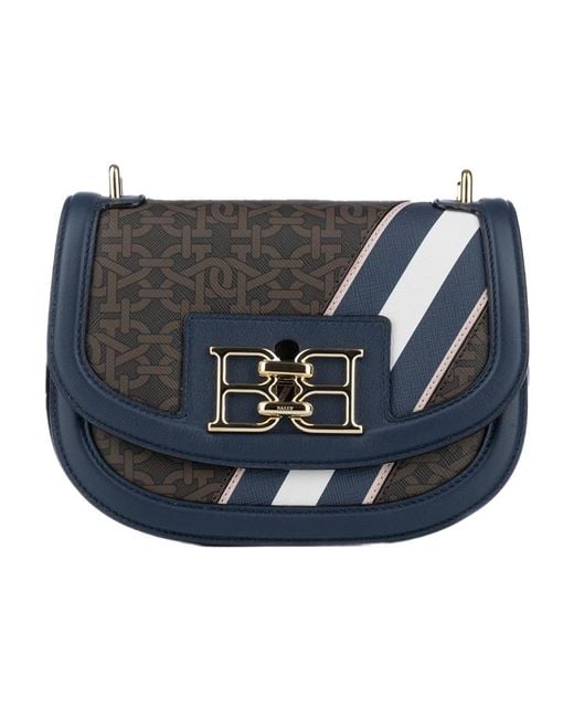 Bally Blue Flip Shoulder Bag