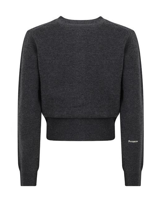 J.W. Anderson Black Jw Anderson Logo-Embroidered Button-Up Cardigan