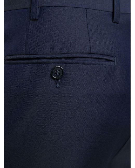 Canali Blue Slim Fit Wool Suit for men