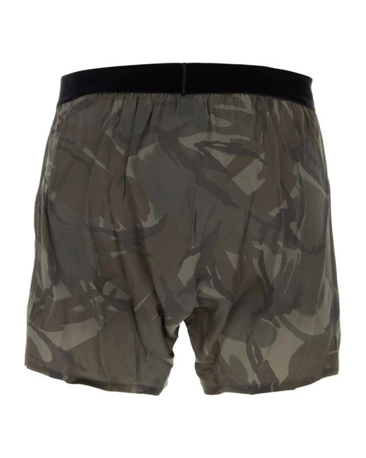 Tom Ford Gray Logo Patch Printed Boxers for men