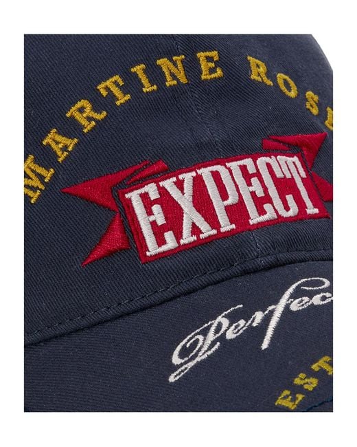 Martine Rose Blue Logo Embroidered Baseball Cap for men