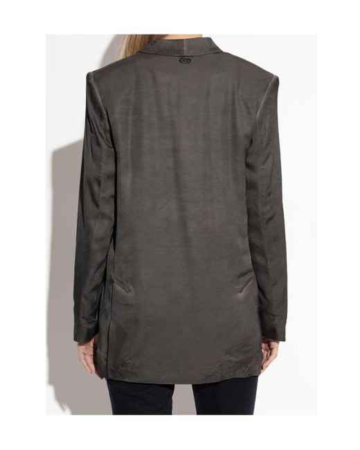 DIESEL Gray G-Avina-S1 Double Breasted Blazer