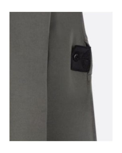 Stone Island Gray Logo-Patch Sleeve Jumper for men