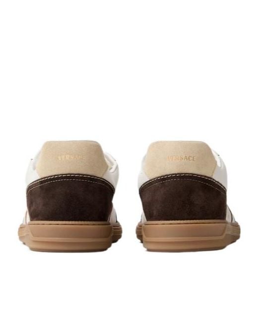 Versace White Greca Court Sneakers for men