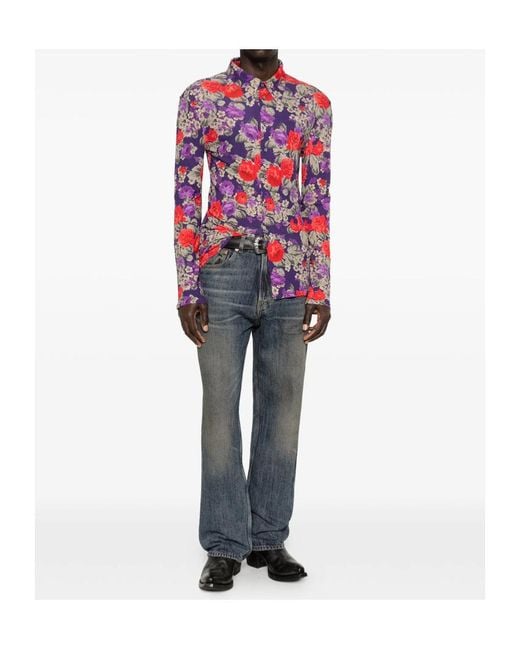 Acne Red Long-Sleeved Shirt for men