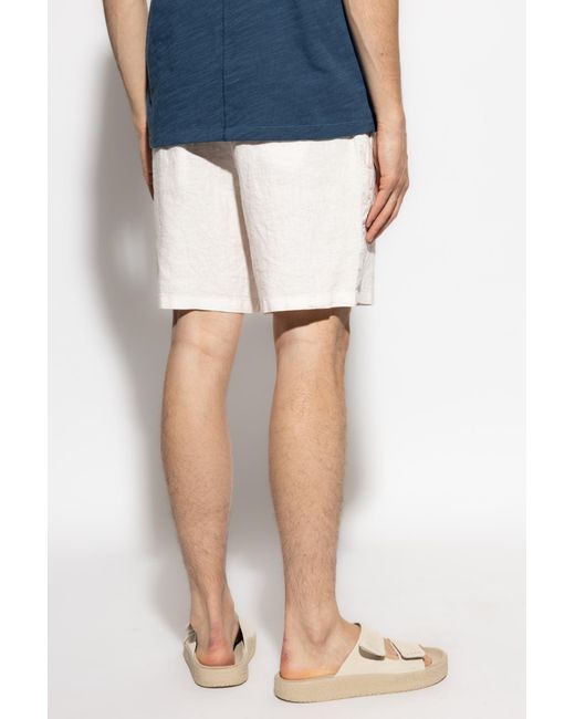 Rag & Bone White Belt Loop Shorts for men