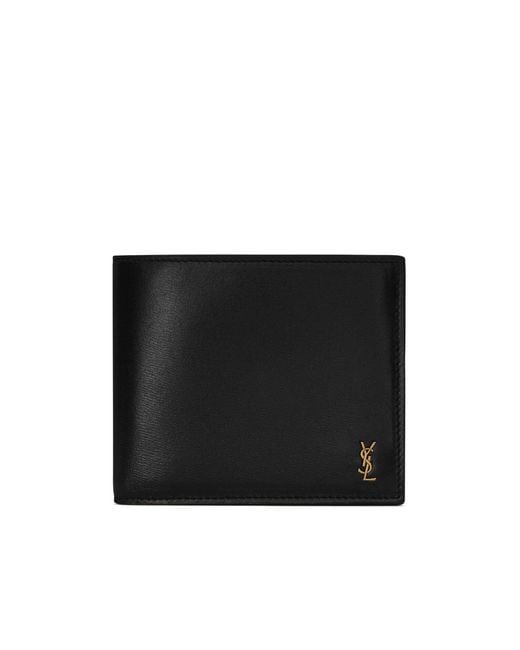 Saint Laurent Black Single-Fold Wallet for men