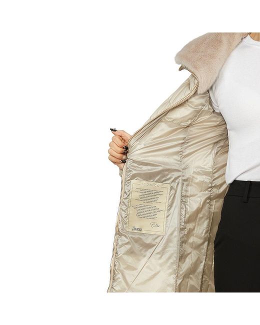 Herno Natural Faux-Fur Collar Coat