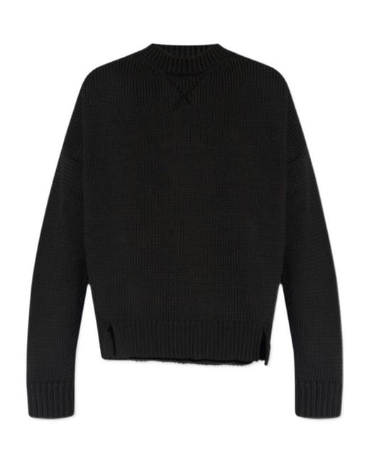 Jil Sander Black Drop Shoulder Knitted Jumper for men