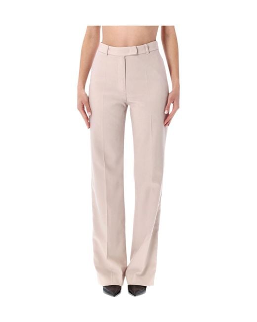 Frankie Shop Pink Casual Pants With Belt Loops
