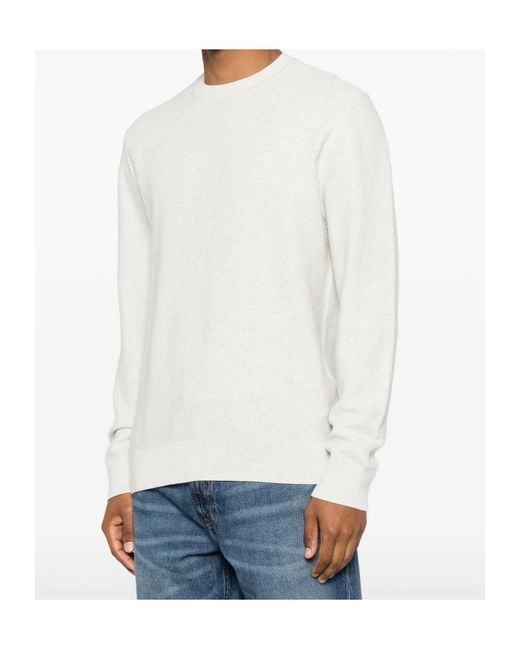 Calvin Klein White Long-Sleeved Pullover for men