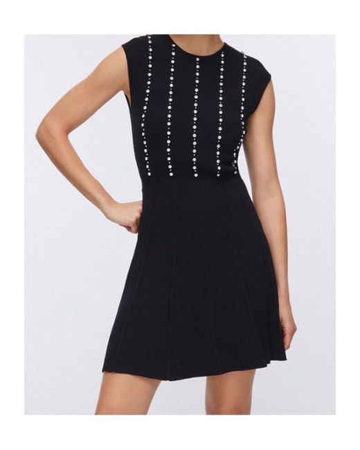 Liu Jo Black Embellishment Knit Mini Dress