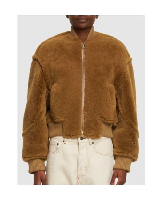 Jacquemus Brown Zippered Leather Jacket