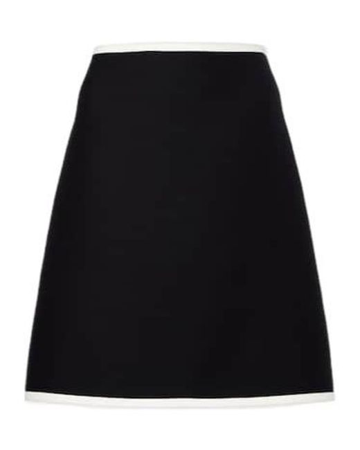 Valentino Black Crepe Couture Miniskirt